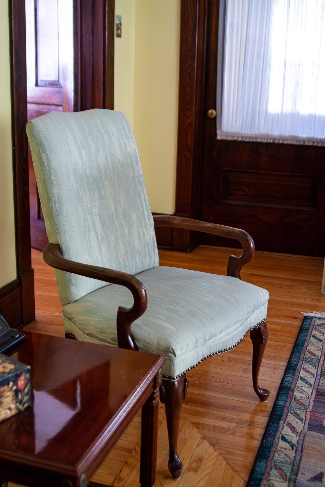 A chair inside Queenston Psychological services
